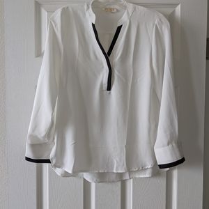 White long sleeve work blouse S
